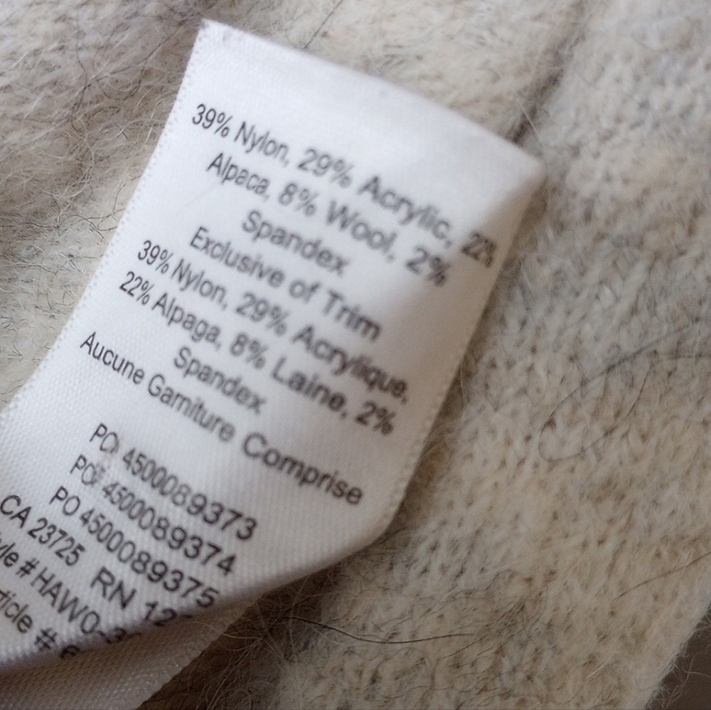 Babaton Crossover Faux Wrap Wool Alpaca Sweater Large - Picture 7 of 7